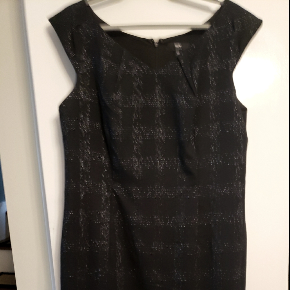 Black career Dress with silver threading